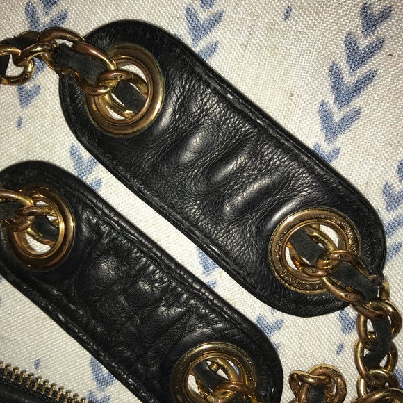 Juicy Couture Bag Black Cow Hide Chain Strap - Picture 16 of 16